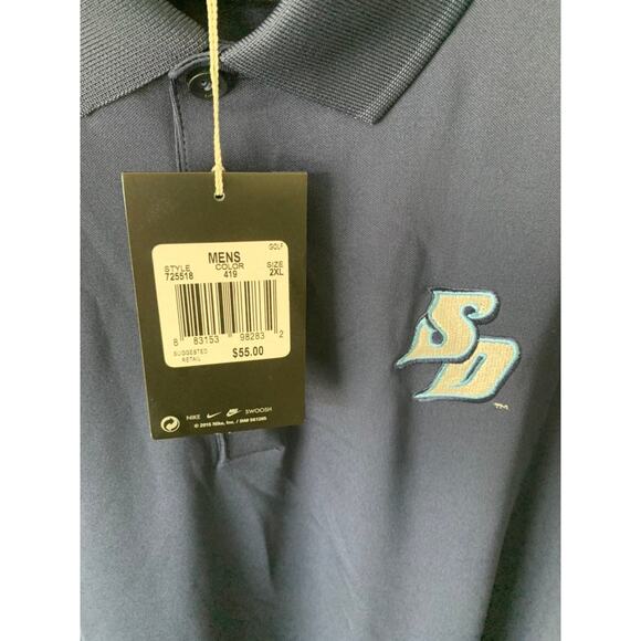 Men's NWT Nike Golf Polo in Navy Blue SZ XXL - Picture 3 of 7